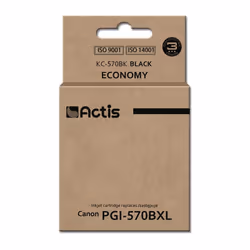 Actis Encre KC-570Bk (remplacement de Canon PGI-570BK ; Standard ; 22 ml ; noir), Rendement standard, Encre à pigments, 22 ml ...