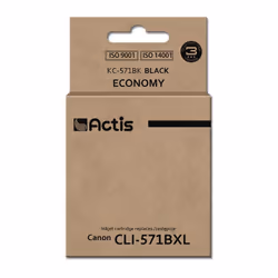 Actis Encre KC-571Bk (remplacement de l'encre Canon CLI-571BK ; Standard ; 12 ml ; noir), Rendement standard, Encre à pigment ...