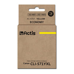 Actis Encre KC-571Y (remplacement de Canon CLI-571Y ; Standard ; 12 ml ; jaune)