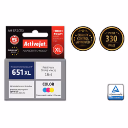 Activejet Encre AH-651CRX (remplacement HP 651 C2P11AE ; Premium ; 18 ml ; couleur)