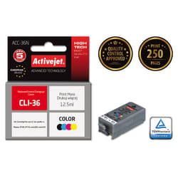 Activejet ACC-36N (remplacement de la CLI-36 de Canon ; Suprême ; 12,5 ml ; couleur)