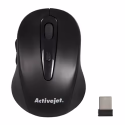 Activejet AMY-213, Ambidextre, Optique, RF sans fil, 1600 DPI, Noir