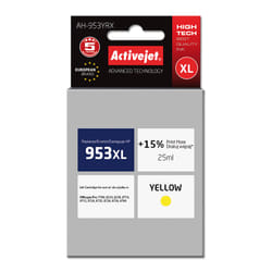 Activejet Encre AH-953YRX (remplacement de HP 953XL F6U18AE ; Premium ; 25 ml ; jaune)