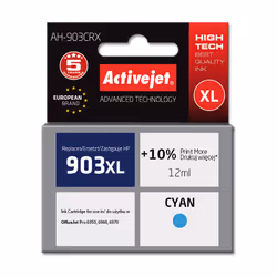 Activejet Encre AH-903CRX (remplacement de HP 903XL T6M03AE ; Premium ; 12 ml ; bleu)