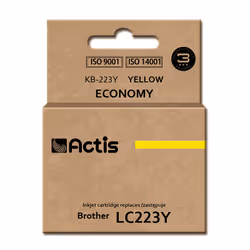 Actis KB-223Y encre (remplacement Brother LC223Y ; Standard ; 10 ml ; jaune), Rendement standard, Encre à colorant, 10 ml, 1 ...