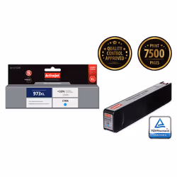 Activejet Encre AH-973CRX (remplacement de HP 973XL F6T81AE ; Premium ; 105 ml ; bleu), Rendement élevé (XL), Encre à coloran ...