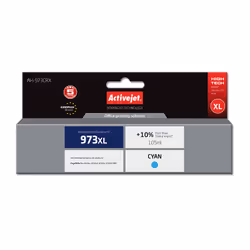 Activejet Encre AH-973CRX (remplacement de HP 973XL F6T81AE ; Premium ; 105 ml ; bleu)