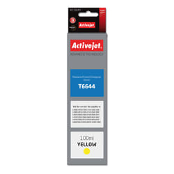 Activejet Bouteille d'encre AE-664Y pour imprimante Epson, Remplacement Epson T6644; Suprême; 100 ml; jaune
