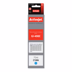 Activejet Encre AC-G490C (remplacement de Canon GI-490C ; Supreme ; 70 ml ; bleu), Rendement élevé (XL), Encre à colorant, 70 ...