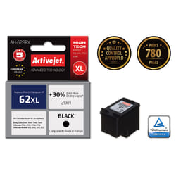 Activejet Encre AH-62BRX (remplacement HP 62XL C2P05AE ; Premium ; 20 ml ; noir)