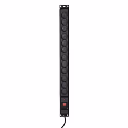 Activejet COMBO multiprise 12 prises 5m noir, 5 m, Intérieure, Type E, Type E, Plastique, Noir