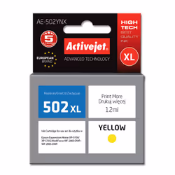 Activejet Encre AE-502YNX (remplacement Epson 502XL W44010 ; Suprême ; 12 ml ; jaune), Rendement élevé (XL), Encre à colorant ...