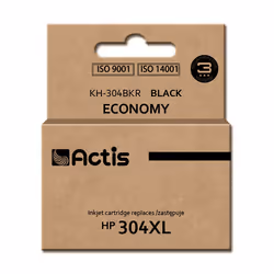 Actis Encre KH-304BKR (remplacement HP 304XL N9K08AE ; premium ; 15 ml ; noir), Rendement élevé (XL), Encre à pigments, 20 ml ...