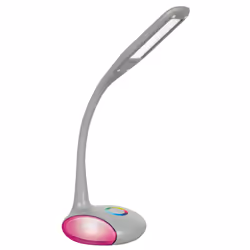 Activejet Lampe de bureau LED VENUS GREY avec base RGB, Gris, Plastique, Chambre à coucher, Chambre d'enfant, Universel, Mode ...
