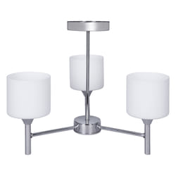 Activejet Plafonnier classique à suspension MIRA chrome triple 3xE27 pour salon