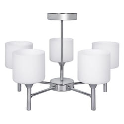 Activejet Luminaire classique à suspension MIRA Chrome 5xE27 pour le salon