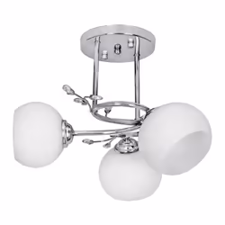 Activejet Lustre classique de plafond lampe suspendue IRMA nickel triple 3xE27 pour le salon, 3 ampoule(s), E27, IP20, Argent