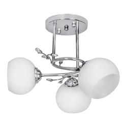 Activejet Lustre classique de plafond lampe suspendue IRMA nickel triple 3xE27 pour le salon