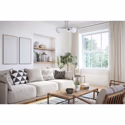 Activejet Lustre classique de plafond lampe suspendue IRMA nickel triple 3xE27 pour le salon