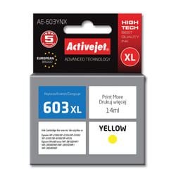 Activejet Encre AE-603YNX (remplacement Epson 603XL T03A44 ; Suprême ; 14 ml ; jaune)