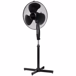 Activejet Regular WSR-40C, Ventilateur à lame domestique, Noir, Argent, Sol, Métal, Plastique, 43 cm, 80°