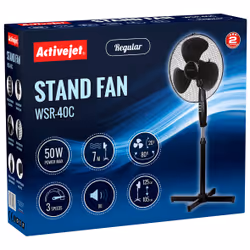Activejet Regular WSR-40C ventilateur Noir, Argent