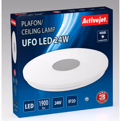 Activejet AJE-UFO 24W éclairage de plafond Argent, Blanc Ampoule(s) non remplaçable(s) LED G