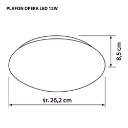 Activejet AJE-OPERA 12W éclairage de plafond Blanc Ampoule(s) non remplaçable(s) LED G