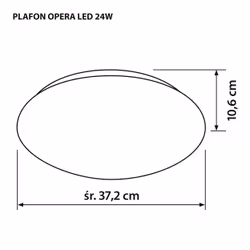 Activejet AJE-OPERA 24W éclairage de plafond Blanc Ampoule(s) non remplaçable(s) LED G