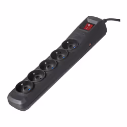 Activejet ACP-5GN 3M CZ multiprise 5 sortie(s) CA Intérieure Noir