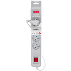 Activejet ACP-5GN 1,5M SZ multiprise 5 sortie(s) CA Intérieure Gris