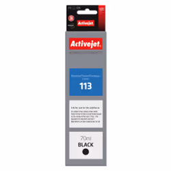 Activejet Encre AE-113Bk (remplacement Epson 113 C13T06B140 ; Suprême ; 70ml ; noir), Rendement standard, Encre à pigments, 7 ...