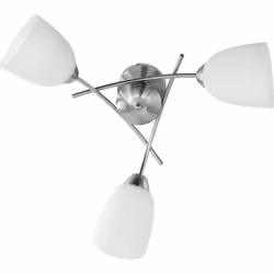 Activejet Luminaire classique à suspension NIKITA nickel triple 3xE27 pour le salon
