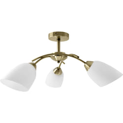 Activejet Luminaire de plafond classique lampe suspendue NIKITA Patina triple 3xE27 pour le salon