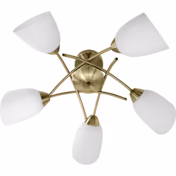 Activejet Luminaire de plafond classique lampe suspendue NIKITA Patina 5xE27 pour le salon