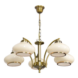 Activejet Luminaire de plafond classique lampe suspendue RITA Patina 5xE27 pour le salon
