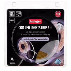 Activejet AJE-COB 5m neut, Ruban lumineux universel, Intérieure, IP20, Blanc neutre, 2950 lm, 30 W