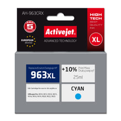 Activejet AH-963CRX encre pour imprimantes HP, Remplacement HP 963XL 3JA27AE; Premium; 1760 pages; bleu