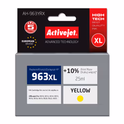 Activejet AH-963YRX encre pour imprimantes HP, Remplacement HP 963XL 3JA29AE; Premium; 1760 pages; jaune, Rendement élevé (XL ...