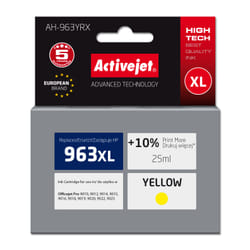 Activejet AH-963YRX encre pour imprimantes HP, Remplacement HP 963XL 3JA29AE; Premium; 1760 pages; jaune