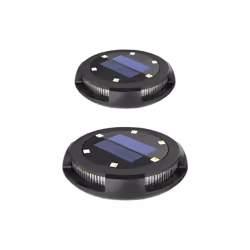 Activejet Jeu de 2 lampes solaires RGB LED LARIX, Éclairage au sol extérieur, Noir, Plastique, IPX4, Jardin, Pelouse, Allée,  ...
