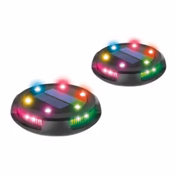 Activejet Jeu de 2 lampes solaires RGB LED LARIX