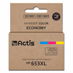 Actis KH-653CR encre d'imprimante, remplacement HP 653XL 3YM74AE ; Premium ; 18ml ; 300 pages ; couleur, Cyan, Magenta, Jaune ...
