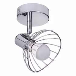 Activejet GIZEL plafonnier simple chrome E14 spot pour salon, Surface, 1 ampoule(s), E14, IP20, Argent