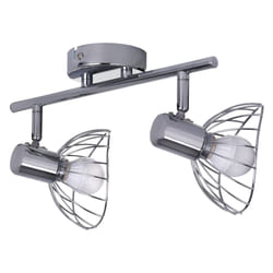 Activejet GIZEL double plafonnier mural bandeau chromé E14 applique pour salon