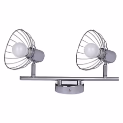 Activejet GIZEL double plafonnier mural bandeau chromé E14 applique pour salon