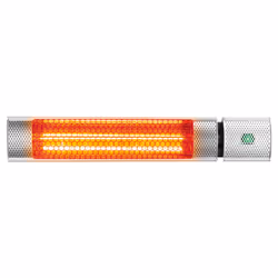 Activejet Chauffage de terrasse en acier APH-IW2000, Chauffage de patio fixé au mur, Noir, Plastique, Acier inoxydable, Elect ...