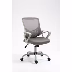 Activejet Siège de bureau YK507 gris, Siège rembourré, Dossier grillagé, Gris, Gris, mousse, Tissu
