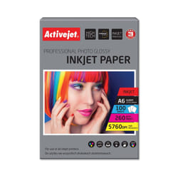Activejet Papier brillant AP6-260GR100 (A6 ; 100 pcs.)