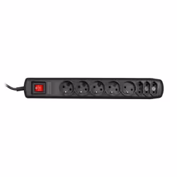 Activejet APN-8G/1,5M-BK multiprise 8 sortie(s) CA Intérieure Noir